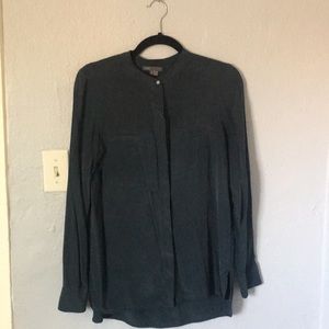 Vince 100% Silk Button Up Blouse